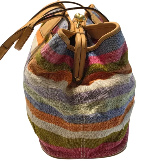 Coach Bag 2008 Hamptons Legacy Archive 10th Anniversary Kiss Lock Satchel Purse - Picture 3 of 16